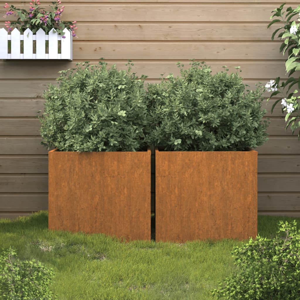 vidaXL plantekasser 2 stk. 32x30x29 cm cortenstål vidaXL plantekasser 2 stk. 32x30x29 cm cortenstål