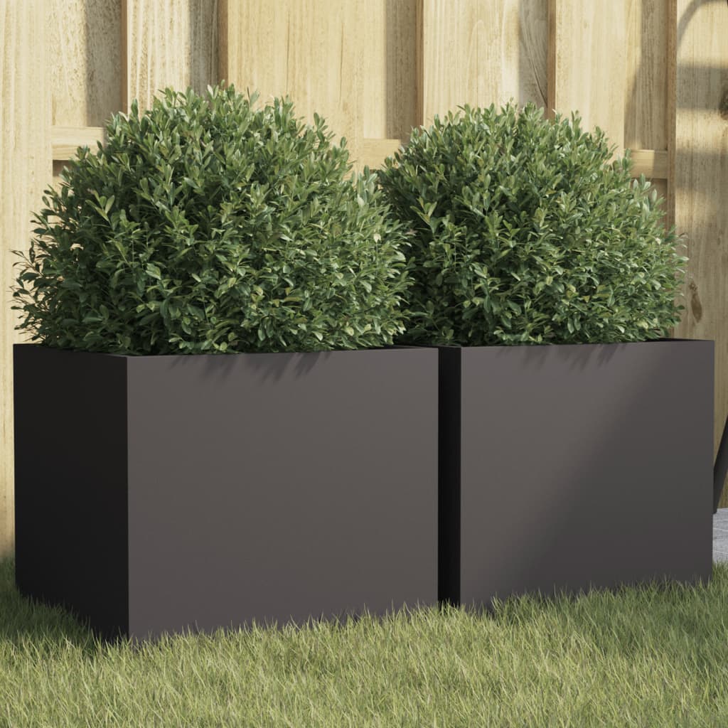 vidaXL plantekasser 2 stk. 32x30x29 cm koldvalset stål sort vidaXL plantekasser 2 stk. 32x30x29 cm koldvalset stål sort