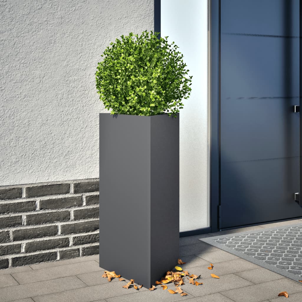 vidaXL plantekasser 2 stk. 40x34,5x70 cm trekantet stål antracitgrå vidaXL plantekasser 2 stk. 40x34,5x70 cm trekantet stål antracitgrå