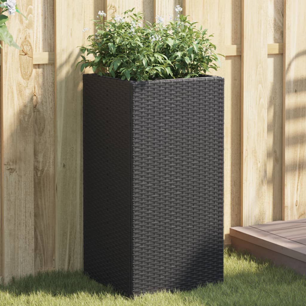 vidaXL plantekasser 2 stk. 40x40x60 cm polyrattan sort vidaXL plantekasser 2 stk. 40x40x60 cm polyrattan sort