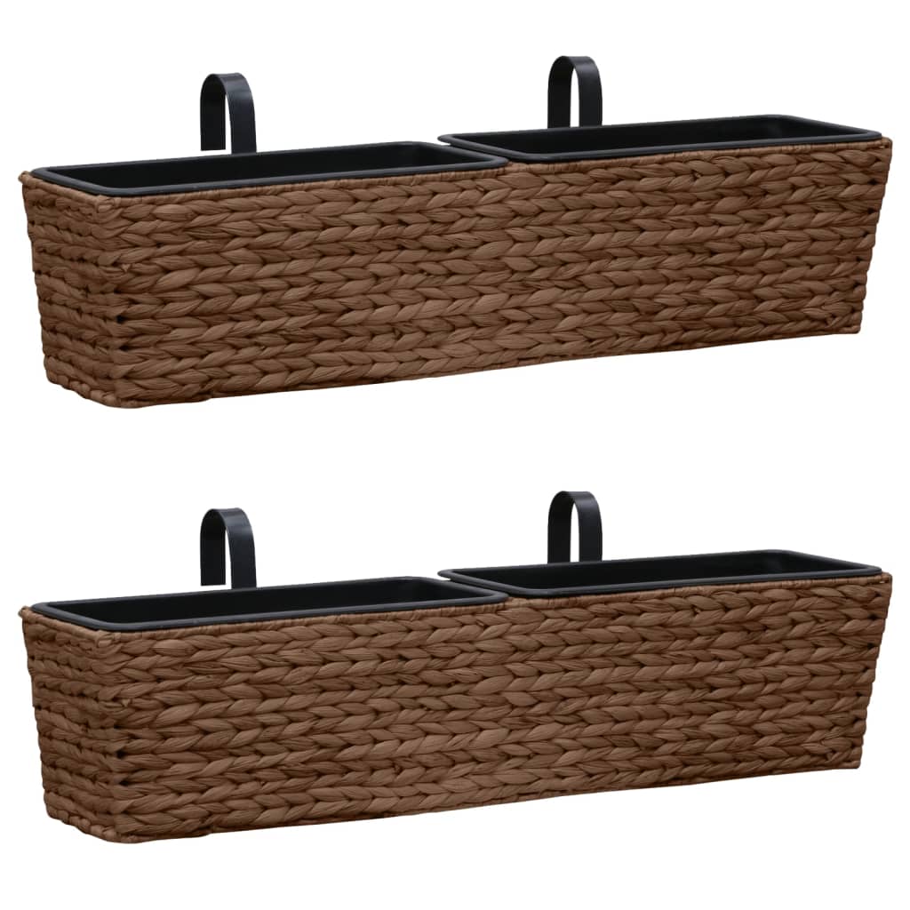 vidaXL plantekasser 2 stk. vandhyacint brun vidaXL plantekasser 2 stk. vandhyacint brun