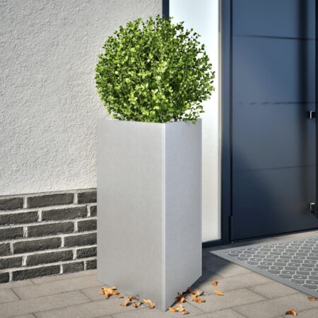 vidaXL plantekasser 2stk. 50x43x75 cm trekantet galvaniseret stål sort