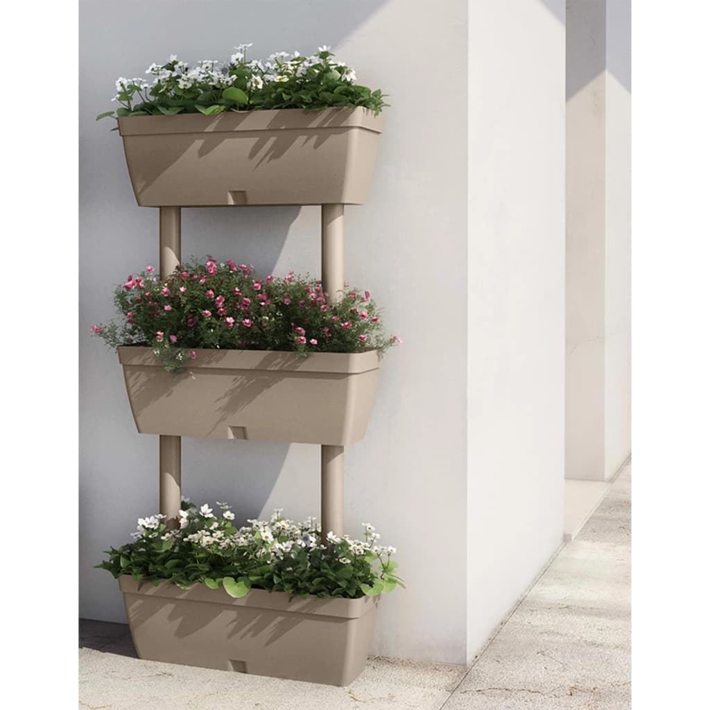 vidaXL plantekasser 3 stk. 100 cm gråbrun vidaXL plantekasser 3 stk. 100 cm gråbrun