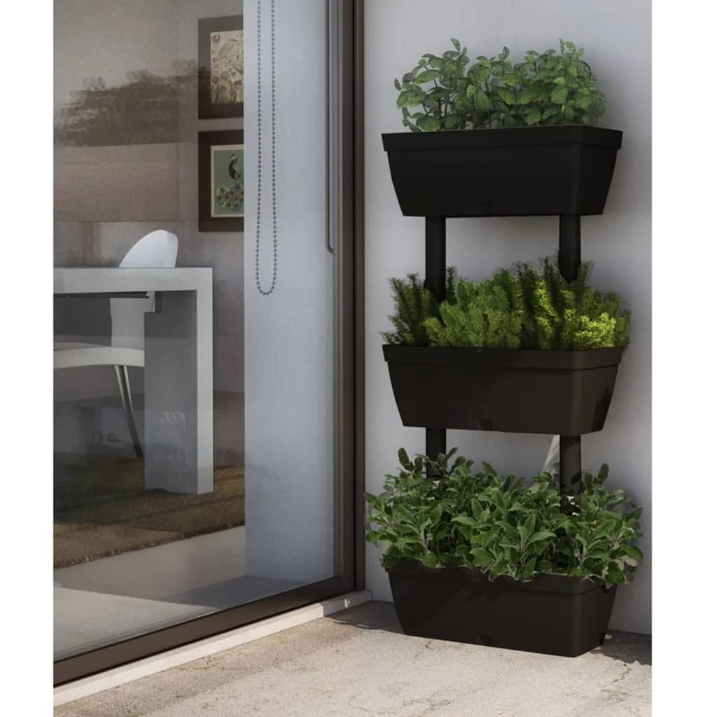 vidaXL plantekasser 6 stk. 100 cm antracitgrå vidaXL plantekasser 6 stk. 100 cm antracitgrå