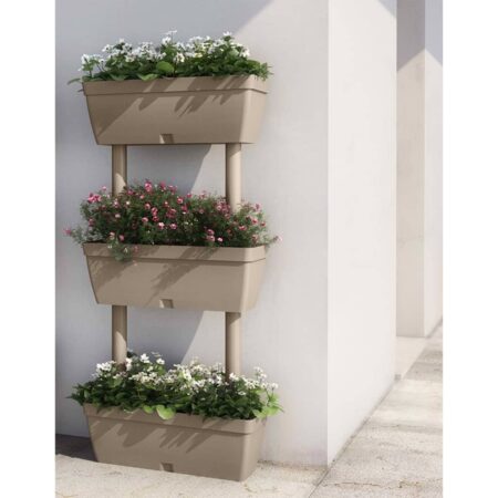vidaXL plantekasser 6 stk. 100 cm gråbrun