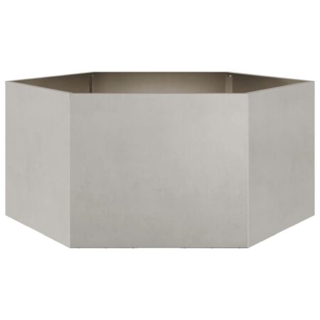 vidaXL plantekrukke 104x90x45 cm sekskantet rustfrit stål