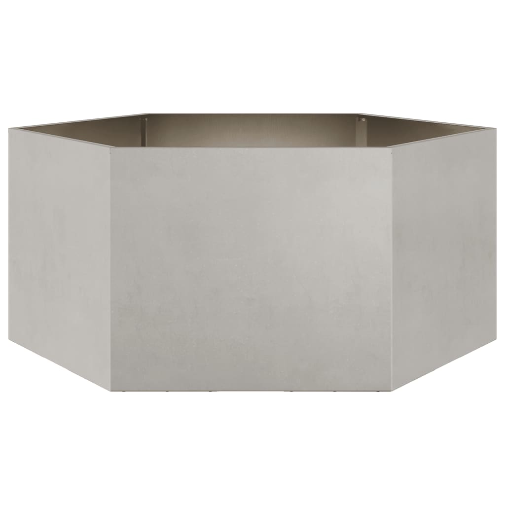 vidaXL plantekrukke 104x90x45 cm sekskantet rustfrit stål vidaXL plantekrukke 104x90x45 cm sekskantet rustfrit stål