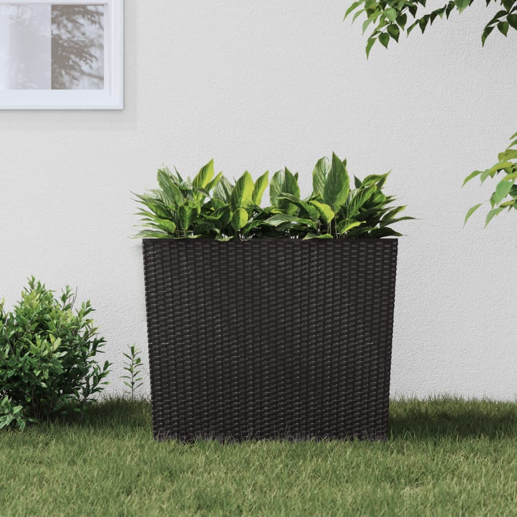 vidaXL plantekrukke 12/44 l udtagelig indsats PP rattanlook brun vidaXL plantekrukke 12/44 l udtagelig indsats PP rattanlook brun