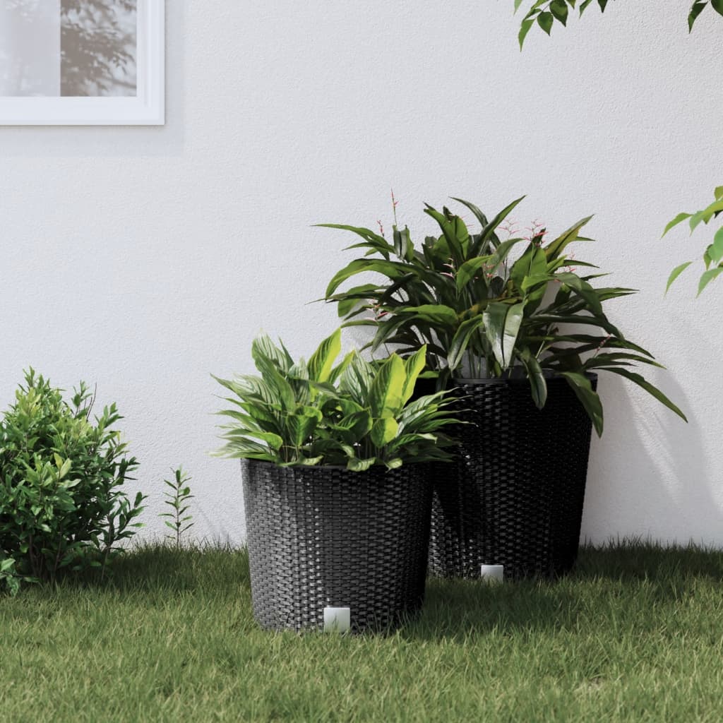 vidaXL plantekrukke 15/15,3 l udtagelig indsats PP rattanlook antracit vidaXL plantekrukke 15/15,3 l udtagelig indsats PP rattanlook antracit