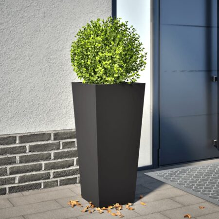 vidaXL plantekrukke 35x35x75 cm stål sort