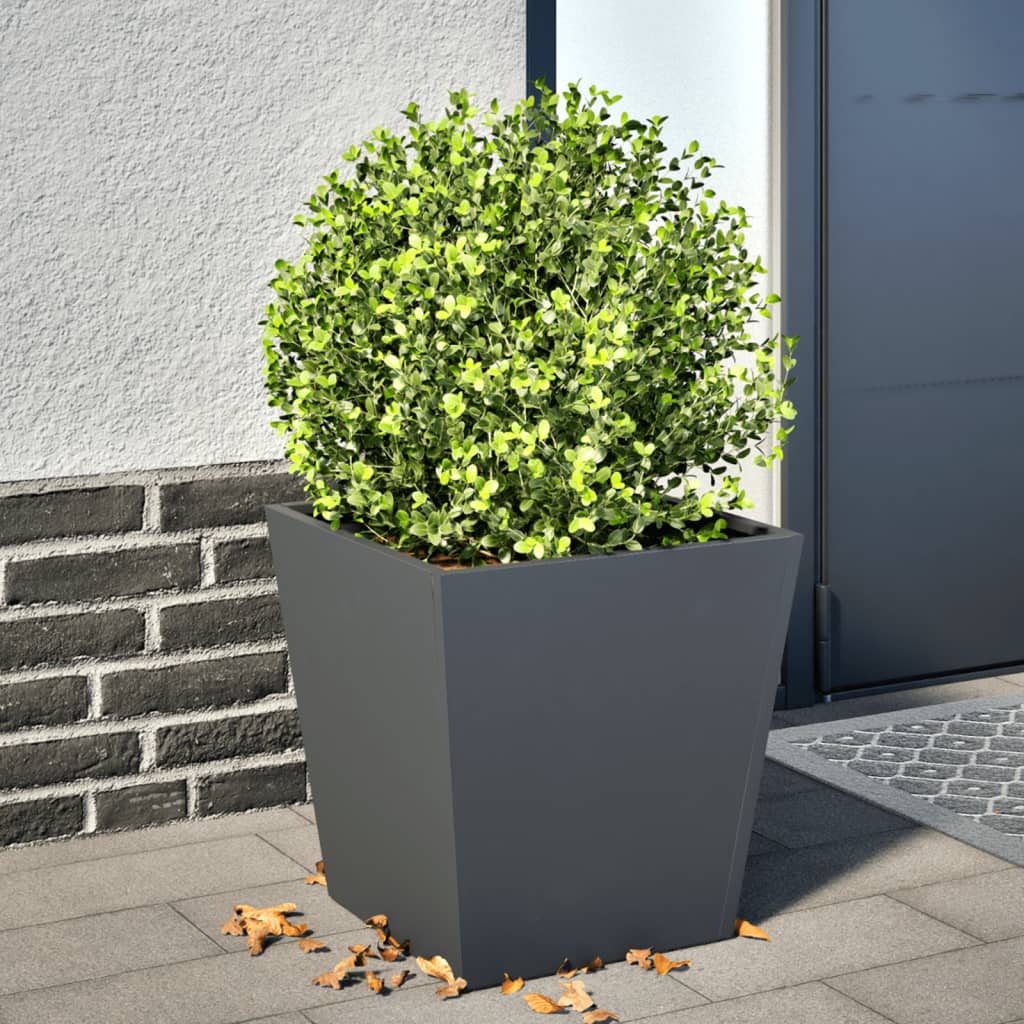 vidaXL plantekrukke 40x40x40 cm stål antracitgrå vidaXL plantekrukke 40x40x40 cm stål antracitgrå