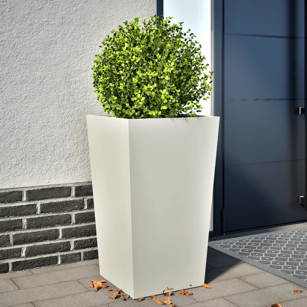 vidaXL plantekrukke 45x45x75 cm stål hvid vidaXL plantekrukke 45x45x75 cm stål hvid