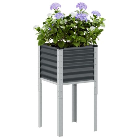vidaXL plantekrukke 45x45x88 cm stål antracitgrå