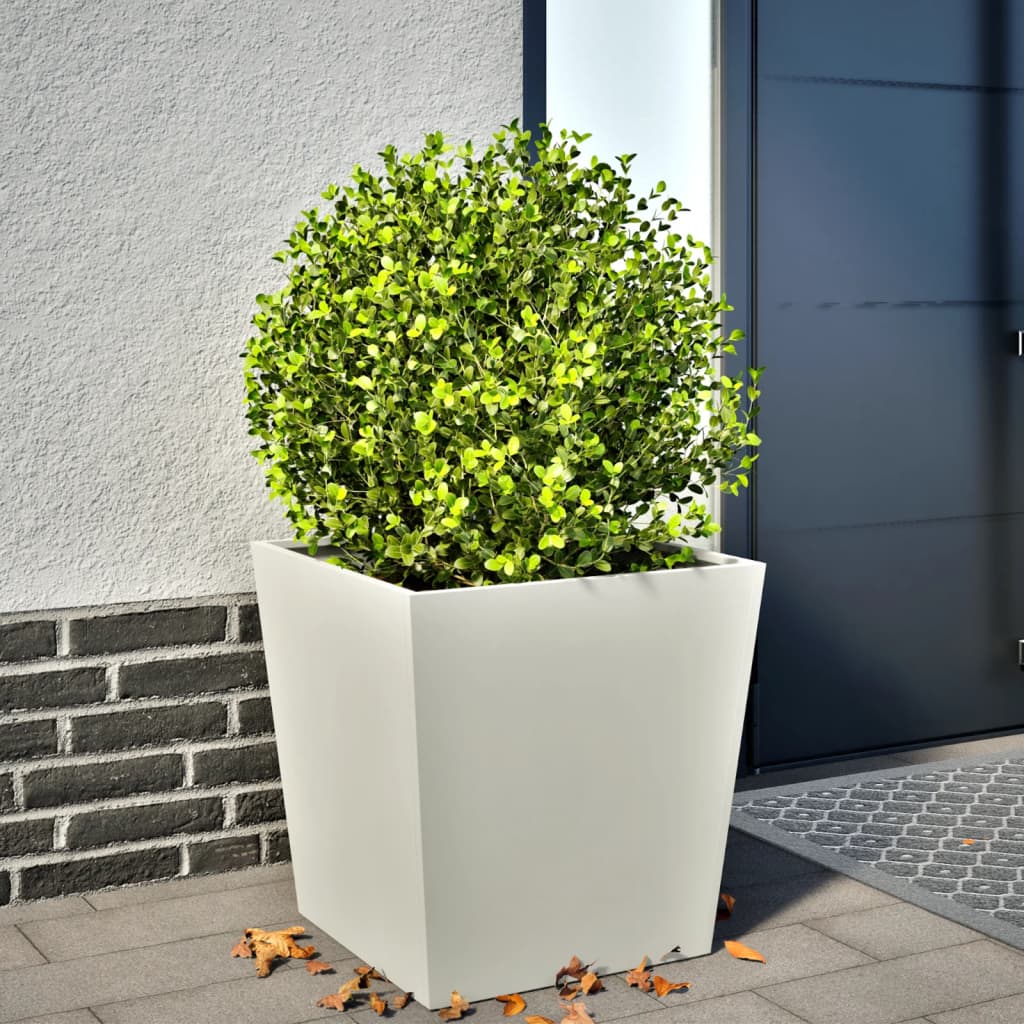 vidaXL plantekrukke 50x50x50 cm stål hvid vidaXL plantekrukke 50x50x50 cm stål hvid