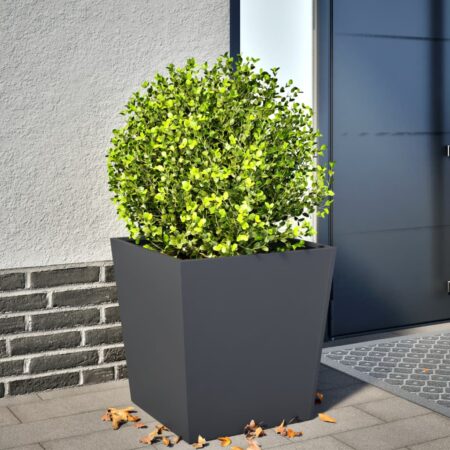 vidaXL plantekrukke 50x50x50 cm stål hvid