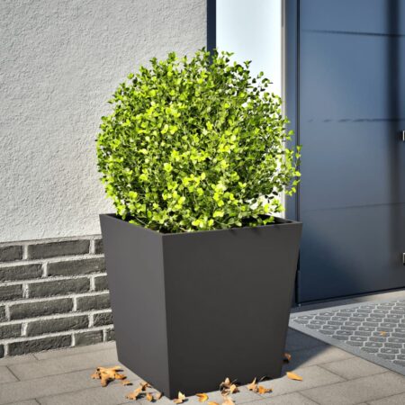 vidaXL plantekrukke 50x50x50 cm stål sort