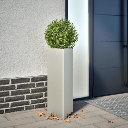vidaXL plantekrukker 2 stk. 30x26x75 cm trekantet rustfrit stål sort