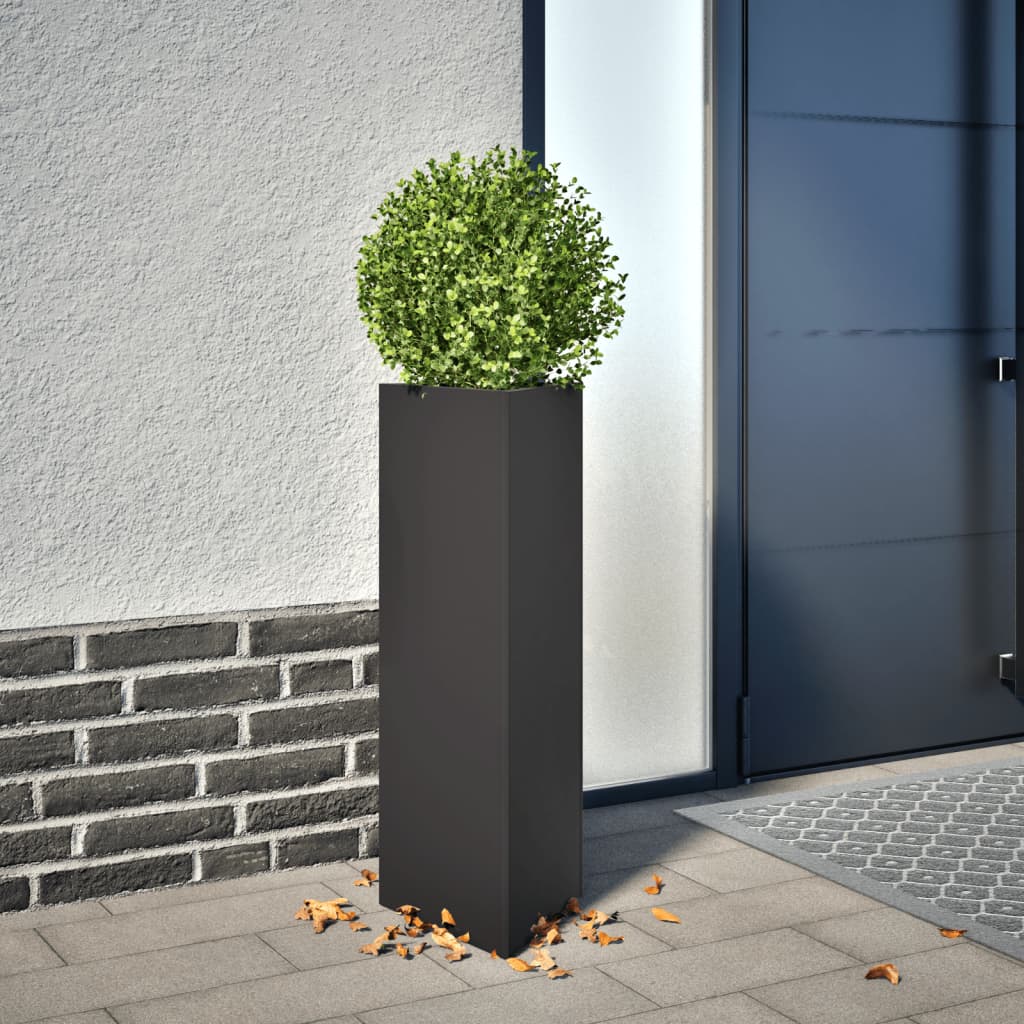 vidaXL plantekrukker 2 stk. 30x26x75 cm trekantet stål sort vidaXL plantekrukker 2 stk. 30x26x75 cm trekantet stål sort
