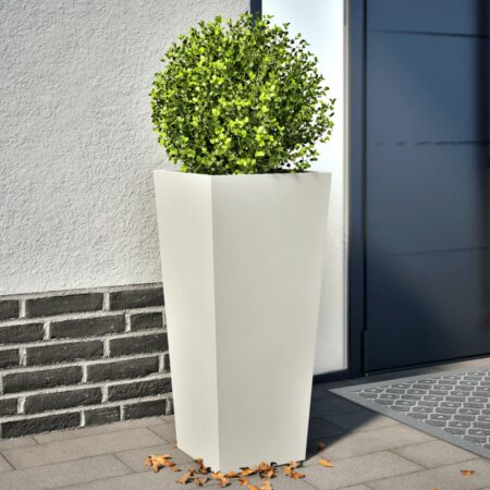 vidaXL plantekrukker 2 stk. 35x35x75 cm stål hvid