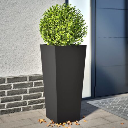 vidaXL plantekrukker 2 stk. 35x35x75 cm stål sort