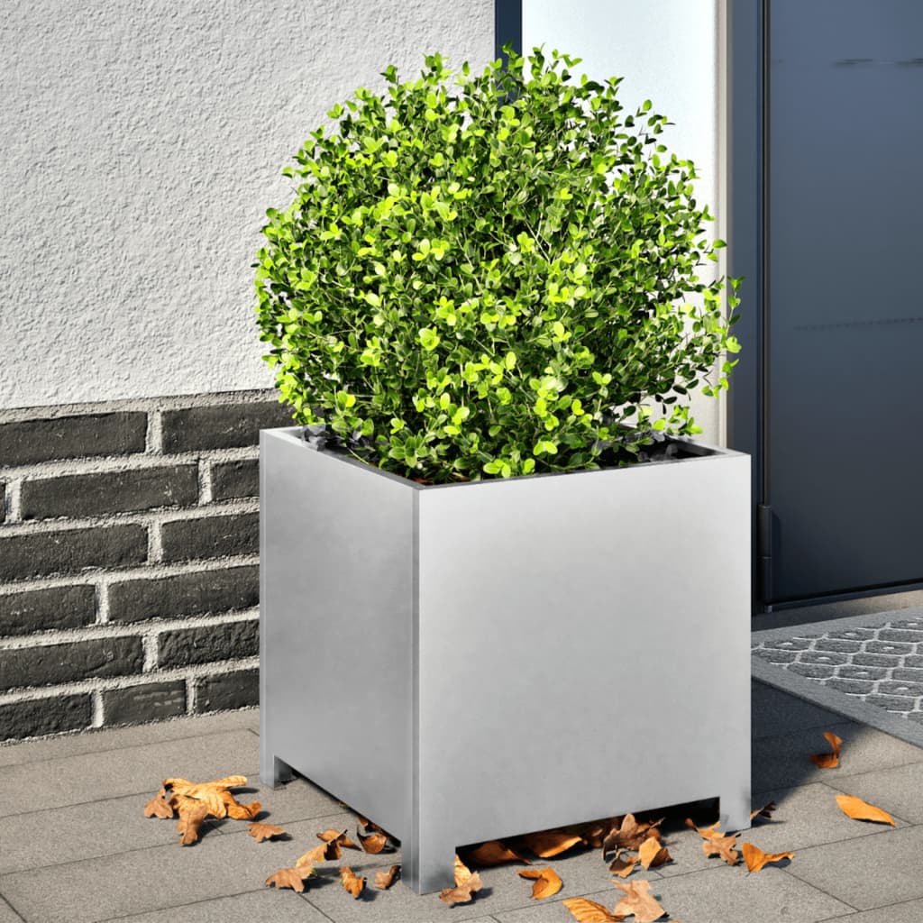 vidaXL plantekrukker 2 stk. 40x40x40 cm galvaniseret stål vidaXL plantekrukker 2 stk. 40x40x40 cm galvaniseret stål