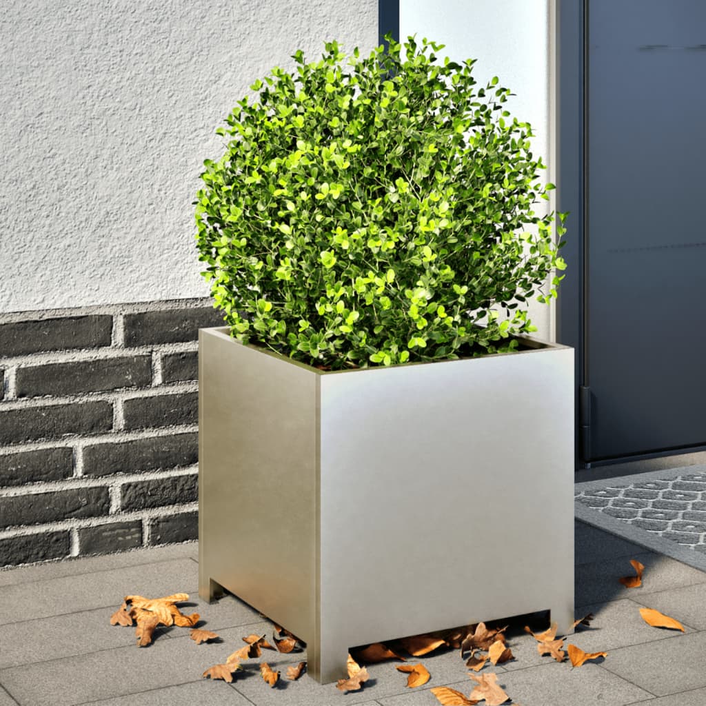 vidaXL plantekrukker 2 stk. 40x40x40 cm rustfrit stål vidaXL plantekrukker 2 stk. 40x40x40 cm rustfrit stål