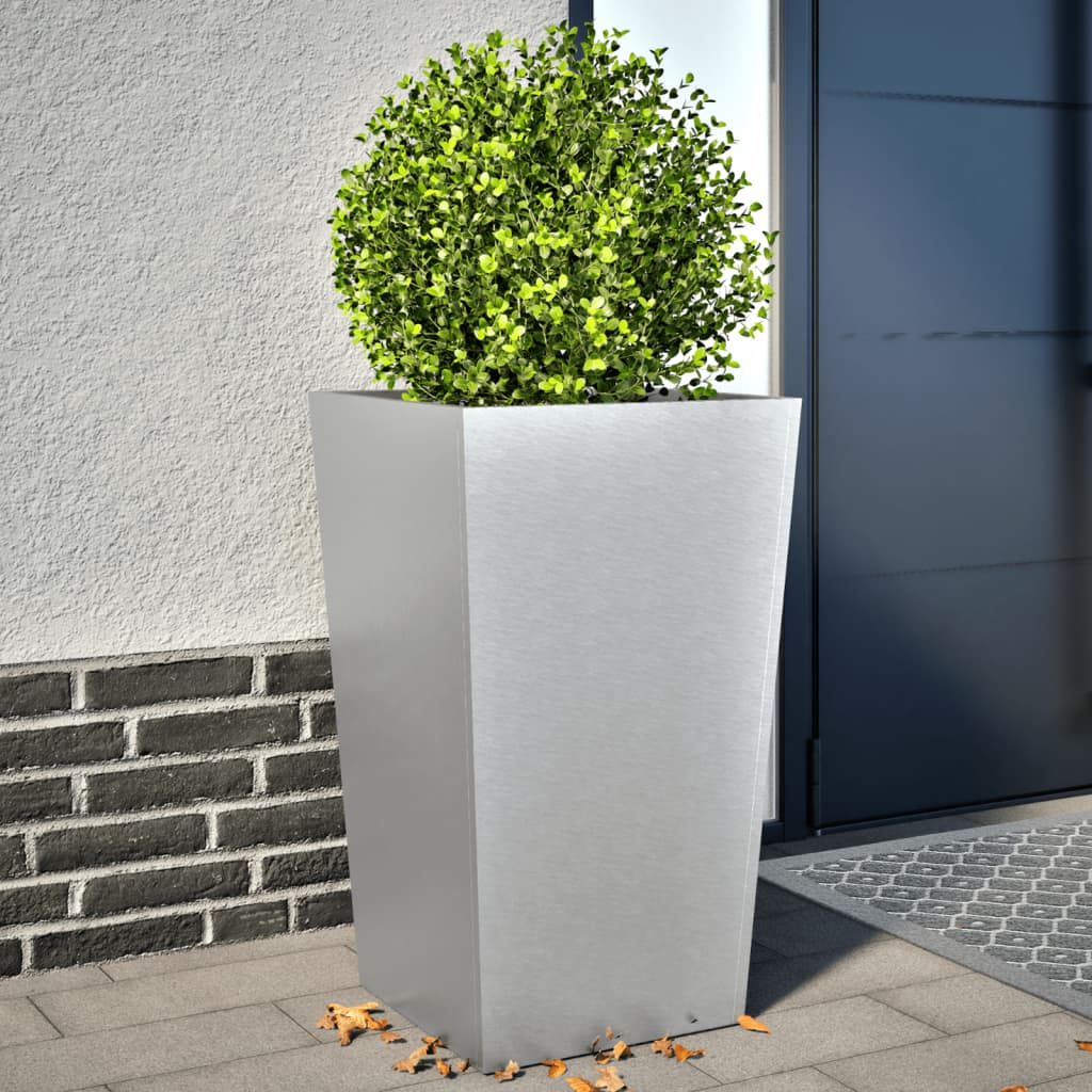 vidaXL plantekrukker 2 stk. 45x45x75 cm galvaniseret stål vidaXL plantekrukker 2 stk. 45x45x75 cm galvaniseret stål