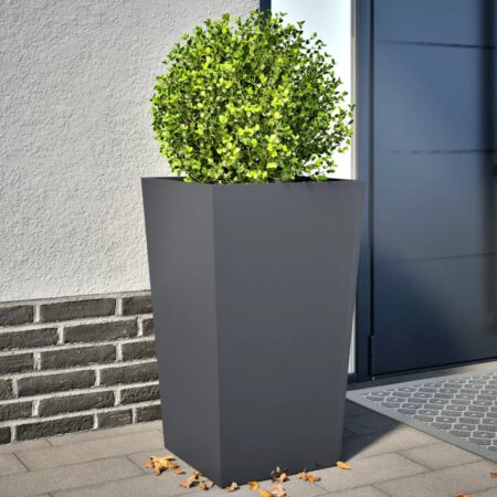 vidaXL plantekrukker 2 stk. 45x45x75 cm stål antracitgrå