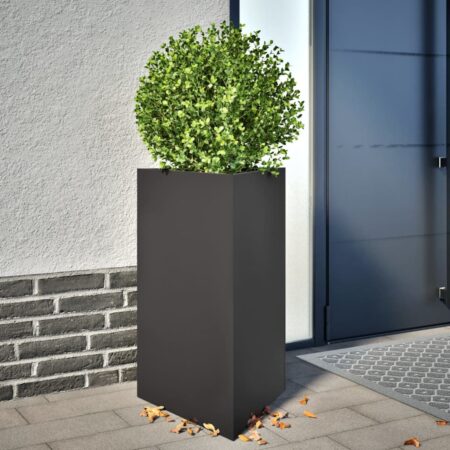 vidaXL plantekrukker 2 stk. 50x43x75 cm trekantet stål sort