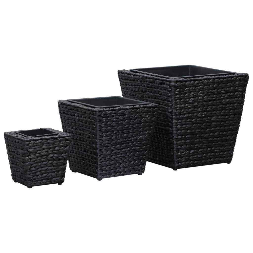 vidaXL plantekrukker 3 stk. vandhyacint sort vidaXL plantekrukker 3 stk. vandhyacint sort