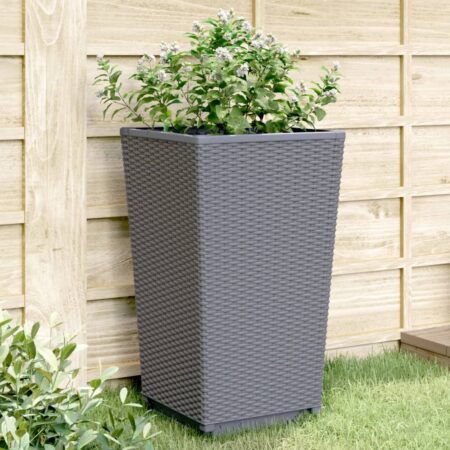 vidaXL plantekurve 4 stk. 32,5x32,5x57 cm PP blågrå