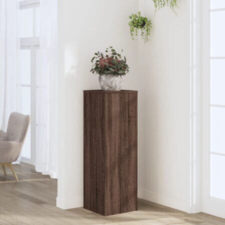 vidaXL plantestativ 33x33x100 cm konstrueret træ brun egetræsfarve