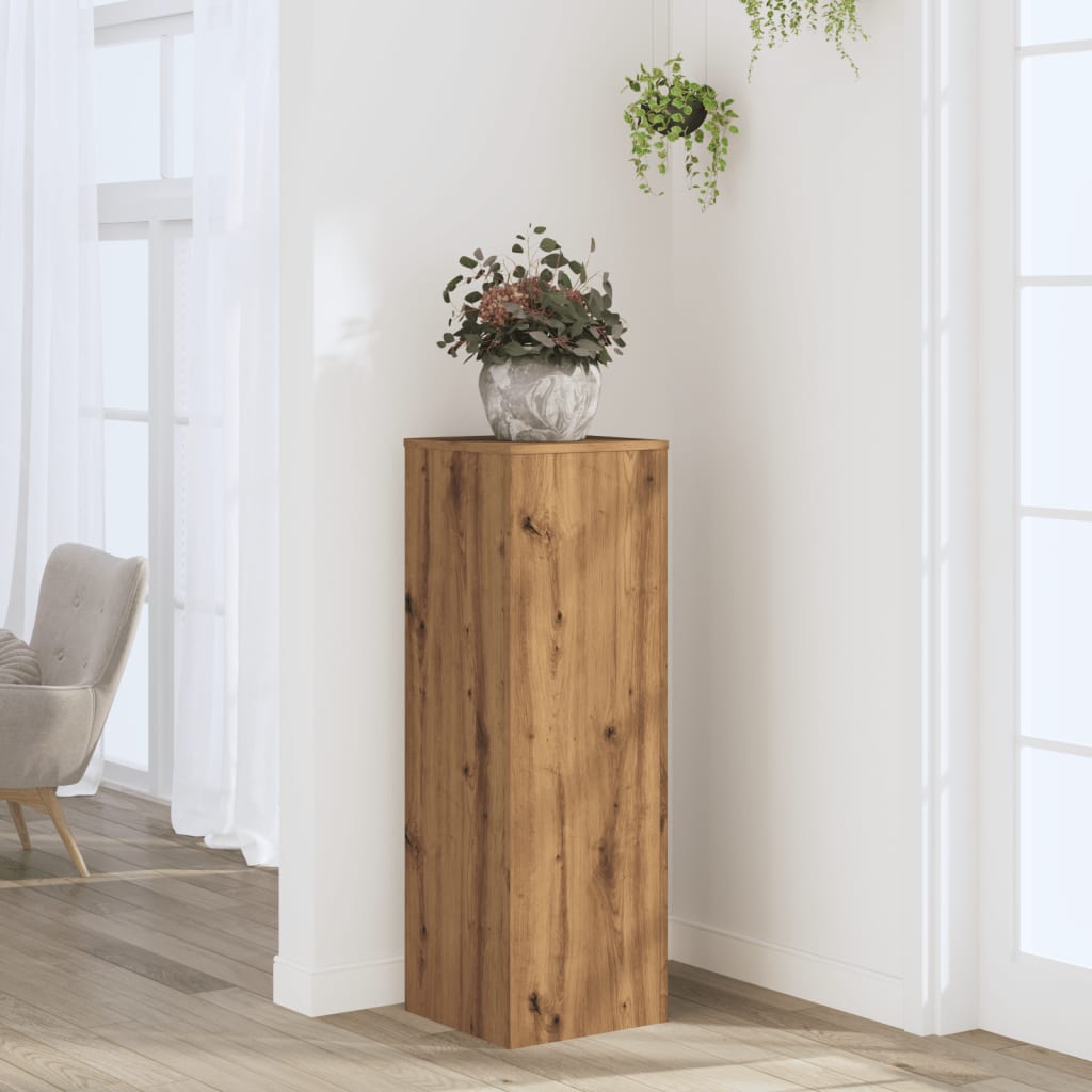 vidaXL plantestativ 33x33x100 cm konstrueret træ gammelt egetræslook vidaXL plantestativ 33x33x100 cm konstrueret træ gammelt egetræslook
