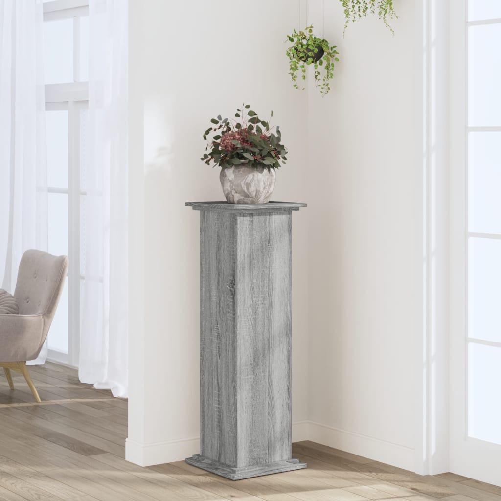 vidaXL plantestativ 33x33x100 cm konstrueret træ grå sonoma-eg vidaXL plantestativ 33x33x100 cm konstrueret træ grå sonoma-eg