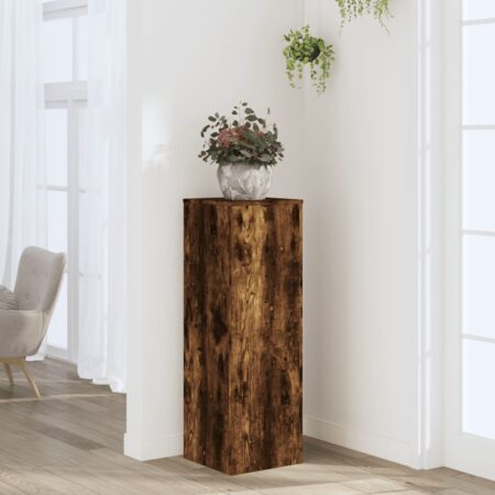 vidaXL plantestativ 33x33x100 cm konstrueret træ røget egetræsfarve