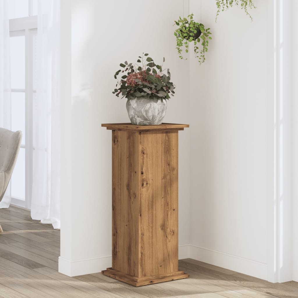 vidaXL plantestativ 33x33x80 cm konstrueret træ gammelt egetræslook vidaXL plantestativ 33x33x80 cm konstrueret træ gammelt egetræslook