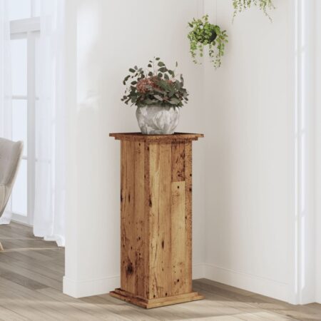 vidaXL plantestativ 33x33x80 cm konstrueret træ gammelt trælook