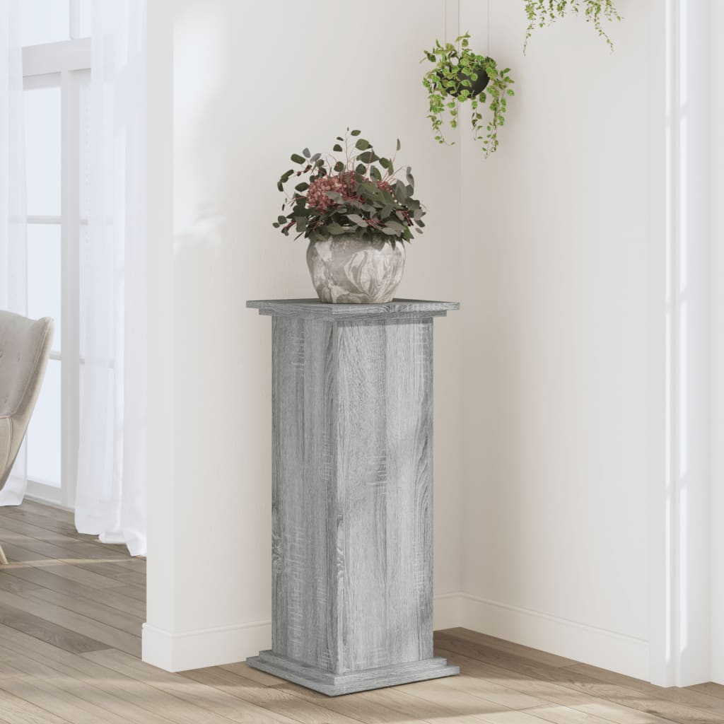 vidaXL plantestativ 33x33x80 cm konstrueret træ grå sonoma-eg vidaXL plantestativ 33x33x80 cm konstrueret træ grå sonoma-eg