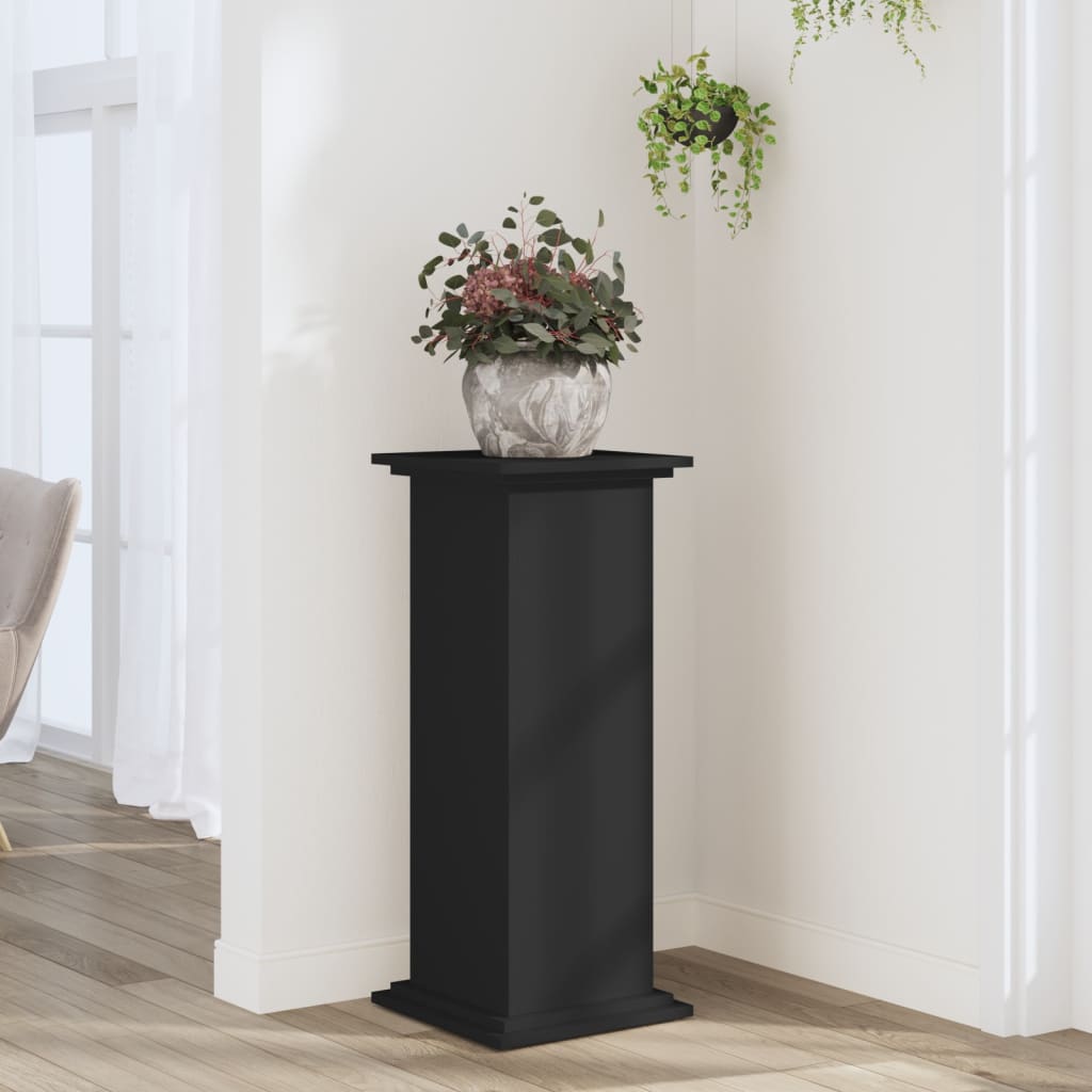 vidaXL plantestativ 33x33x80 cm konstrueret træ sort vidaXL plantestativ 33x33x80 cm konstrueret træ sort
