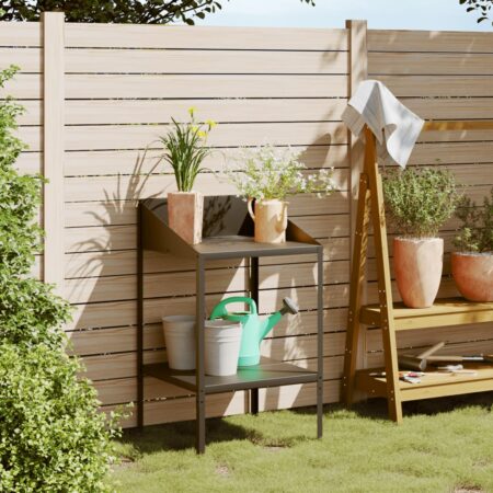 vidaXL plantestativ 56,5x54,5x100 cm galvaniseret stål antracitgrå