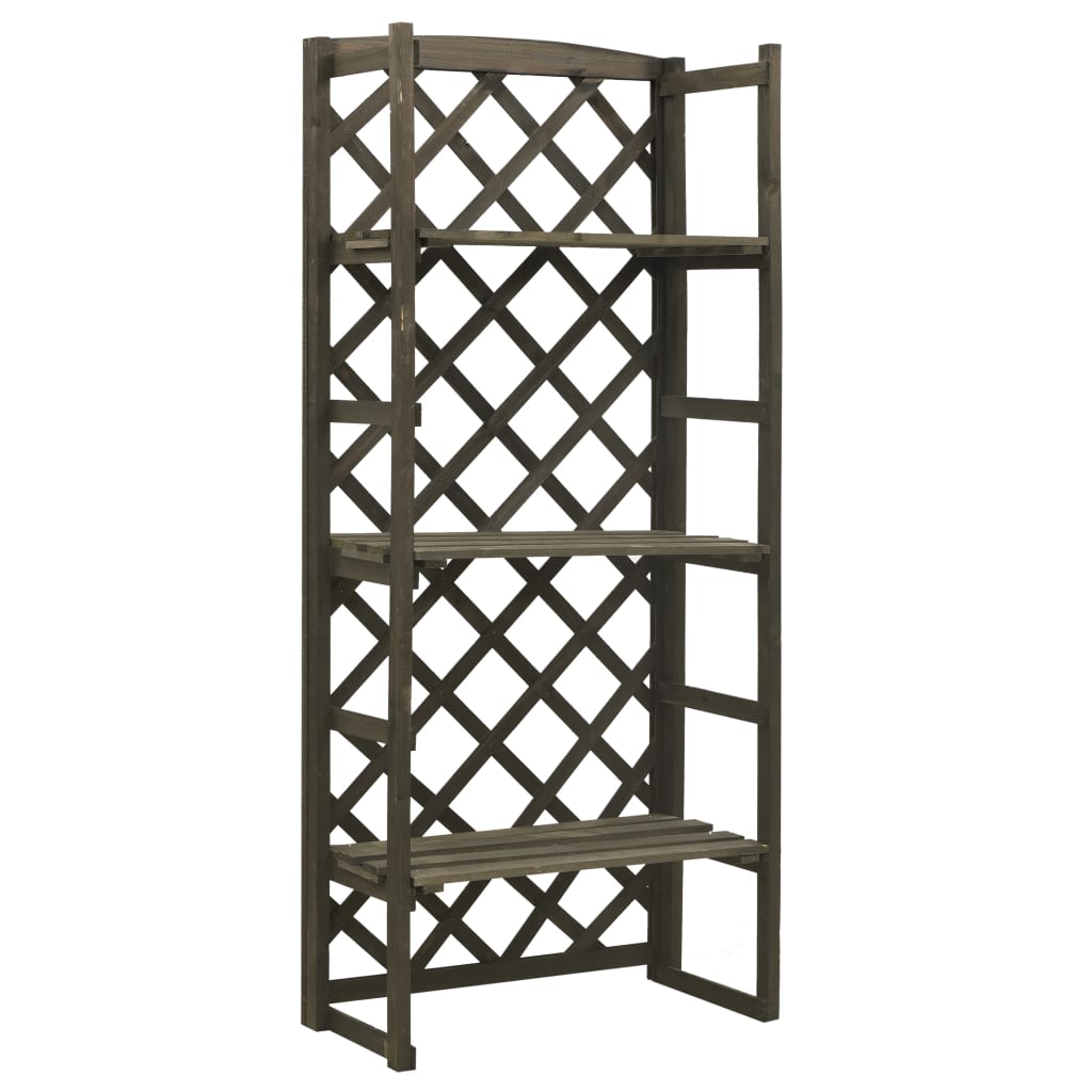 vidaXL plantestativ med espalier 60x30x140 cm massivt fyrretræ grå vidaXL plantestativ med espalier 60x30x140 cm massivt fyrretræ grå