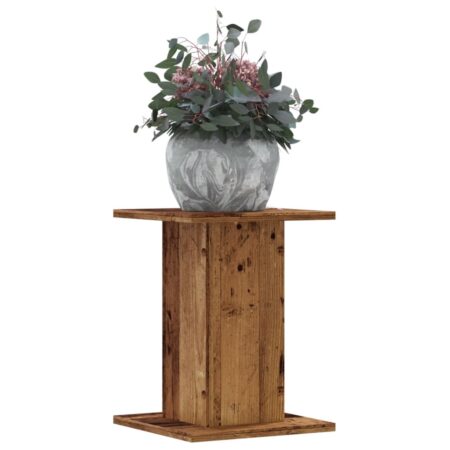 vidaXL plantestativer 2 stk. 30x30x40 cm konstrueret træ antikt træ