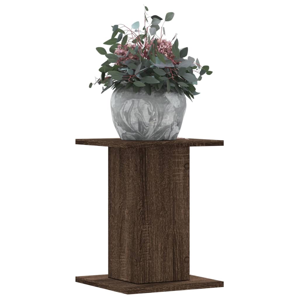 vidaXL plantestativer 2 stk. 30x30x40 cm konstrueret træ brunt eg vidaXL plantestativer 2 stk. 30x30x40 cm konstrueret træ brunt eg