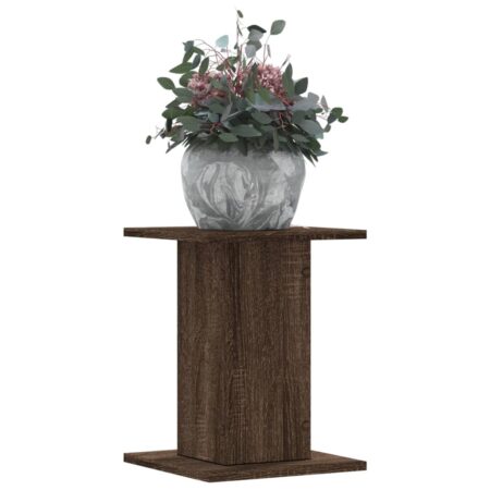 vidaXL plantestativer 2 stk. 30x30x40 cm konstrueret træ brunt eg