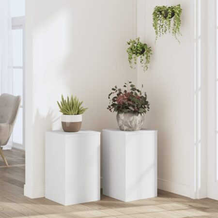 vidaXL plantestativer 2 stk. 30x30x50 cm konstrueret træ hvid