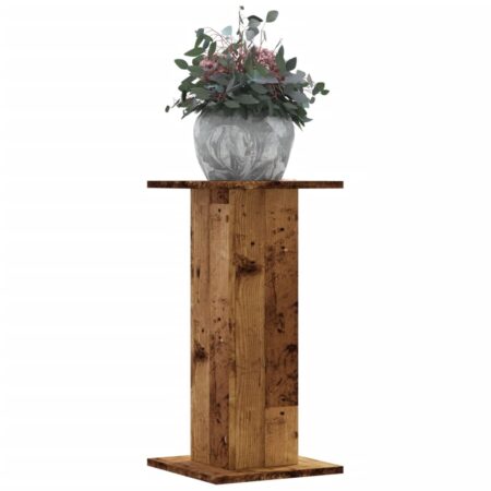 vidaXL plantestativer 2 stk. 30x30x60 cm konstrueret træ antikt træ