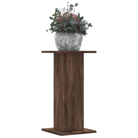 vidaXL plantestativer 2 stk. 30x30x60 cm konstrueret træ brunt eg