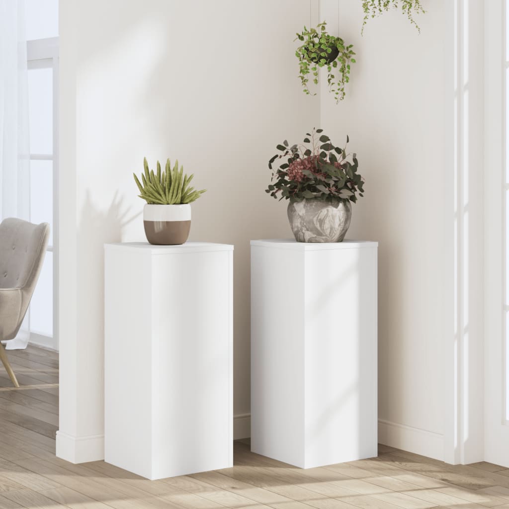 vidaXL plantestativer 2 stk. 30x30x70 cm konstrueret træ hid vidaXL plantestativer 2 stk. 30x30x70 cm konstrueret træ hid