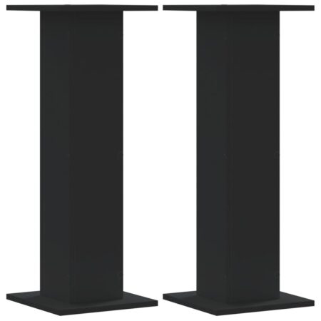vidaXL plantestativer 2 stk. 30x30x80 cm konstrueret træ sort
