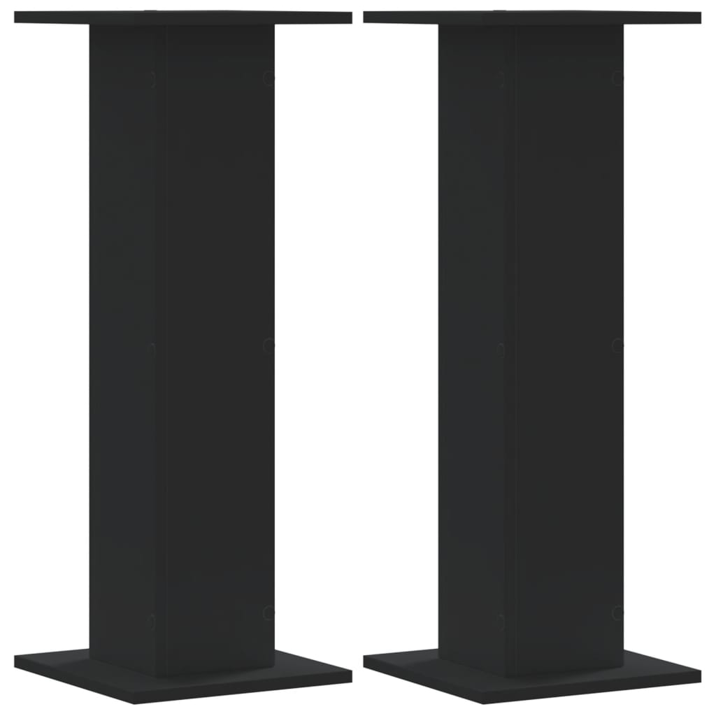 vidaXL plantestativer 2 stk. 30x30x80 cm konstrueret træ sort vidaXL plantestativer 2 stk. 30x30x80 cm konstrueret træ sort